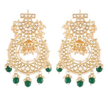 Kundan & Pearl Traditional Handcrafted Earrings (E2793G) 3