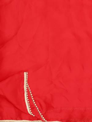 red plain satin saree with blouse 6