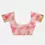 Pink printed Georgette saree with blouse