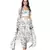 Printed Art Georgette Duster Jacket with Art crepe Bustier and Jogger Pant for Women