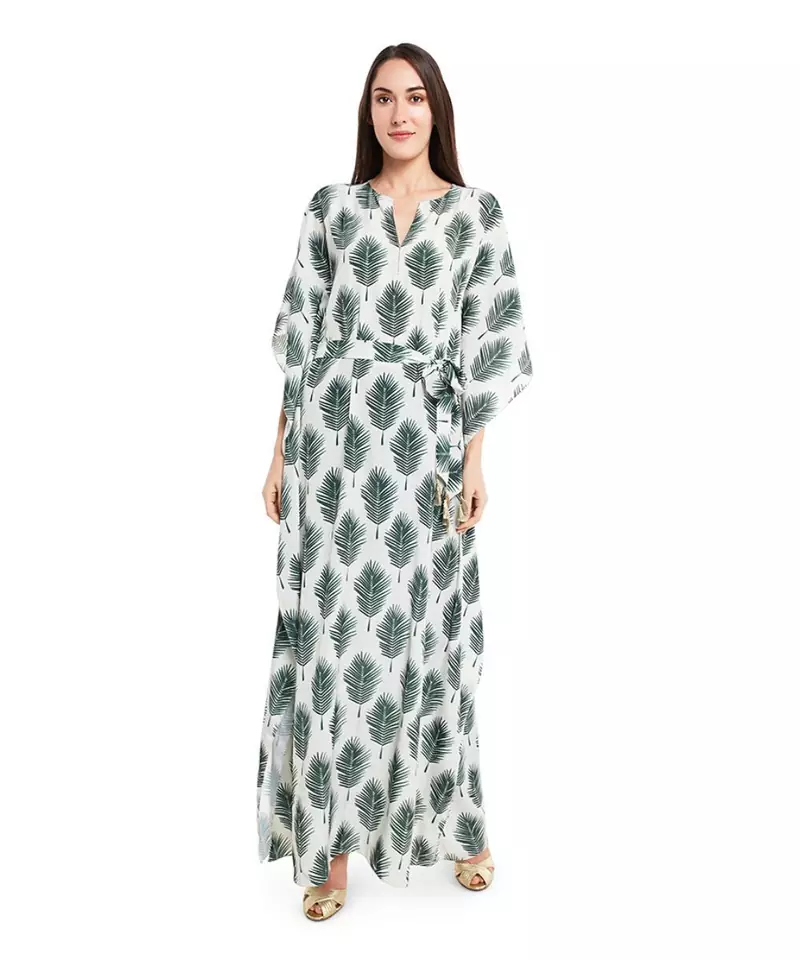 Printed Art Crepe Kaftaan for Women