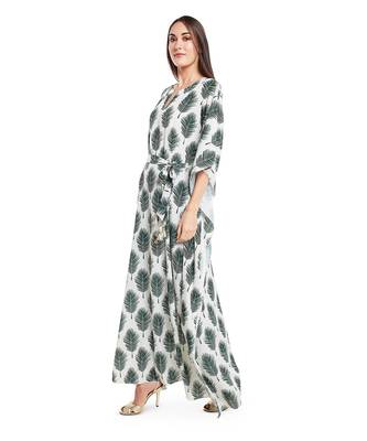 PS Pret by Payal Singhal Cream Colour Printed Art Crepe Kaftan 2