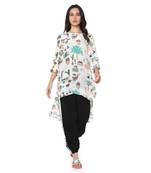 PS Pret by Payal Singhal White Colour Printed Crepe High-Low Tunic