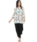 Printed Crepe High-Low Tunic for Women
