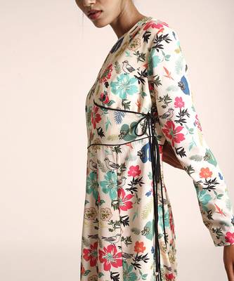 PS Pret by Payal Singhal Cream Printed Art Crepe Kurta with Soft Net Churidar and Cream Printed Art Georgette Dupatta 4