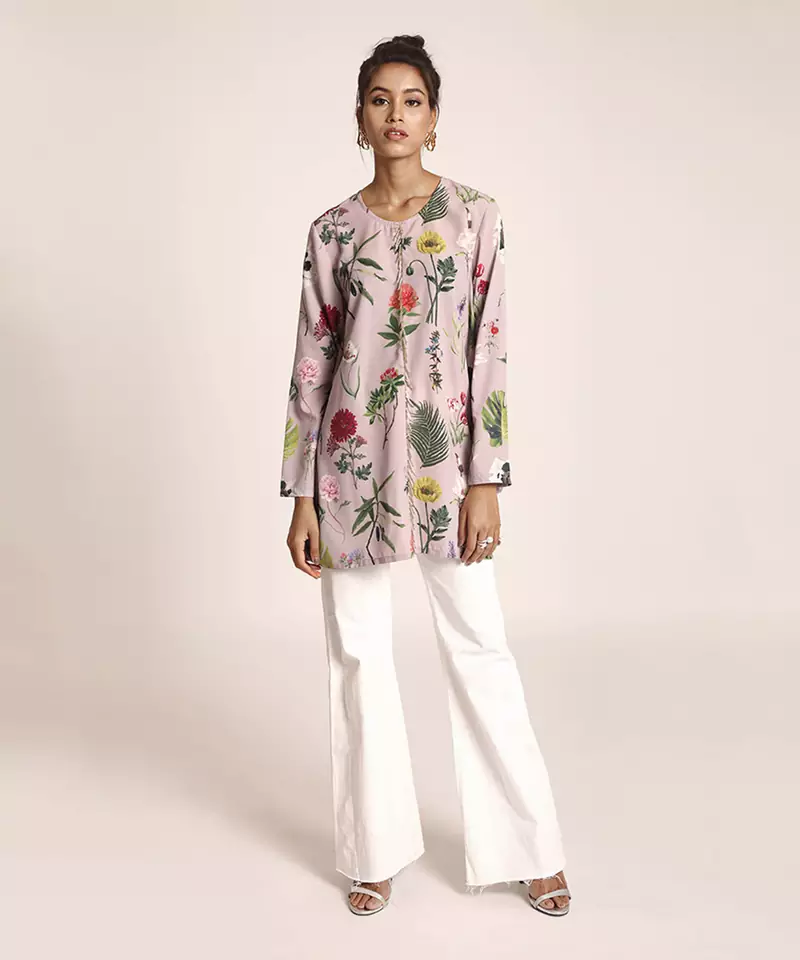 Printed Art Crepe Tunic for Women