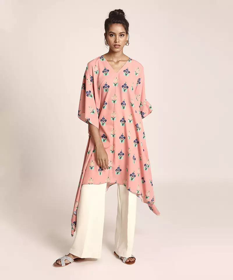 Printed Art Crepe Kaftaan for Women