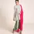 Printed Art Crepe Short Kalidaar with Low Crotch Pant and Art Georgette Dupatta for Women