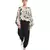 Printed Art Georgette Top with Drawstring Details for Women