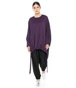PS Pret by Payal Singhal Purple Colour Thick Georgette High-Low Kaftan Tunic