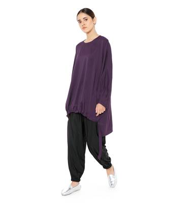 PS Pret by Payal Singhal Purple Colour Thick Georgette High-Low Kaftan Tunic 2