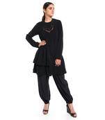 Georgette Two Layer Frill Hem Tunic for Women