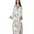 White Colour Printed Art Crepe Kaftaan for Women