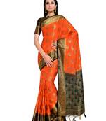 Women's Kanjivaram Art Silk Saree with Blouse Piece