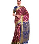 Women's Mysore silk Crepe Saree with Blouse Piece