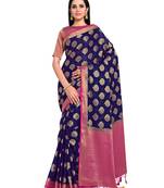 Women's Mysore silk Crepe Saree with Blouse Piece