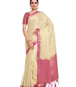 Women's Mysore silk Crepe Saree with Blouse Piece