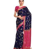 Women's Mysore silk Crepe Saree with Blouse Piece