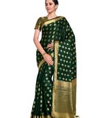 Women's Mysore silk Crepe Saree with Blouse Piece