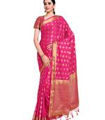 Women's Mysore silk Crepe Saree with Blouse Piece