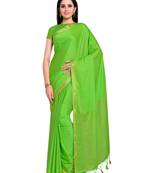 Women's Mysore silk Crepe Saree with Blouse Piece