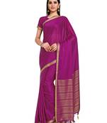 Women's Mysore silk Crepe Saree with Blouse Piece