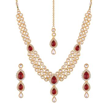 Traditional Kundan Necklace Set for Women  4
