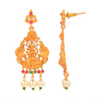 Golden south-indian-temple jewellery set 3