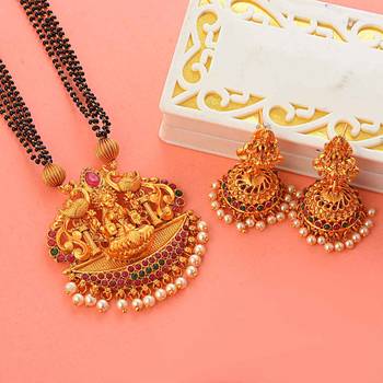 Gold Plated South-Indian-Temple-Jewellery Set 1