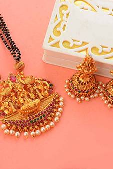 Gold Plated South-Indian-Temple-Jewellery Set