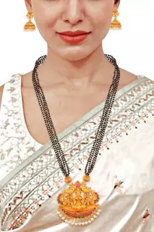 Gold Plated South-Indian-Temple-Jewellery Set