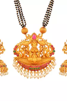 Gold Plated South-Indian-Temple-Jewellery Set