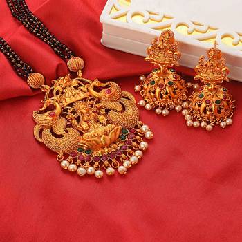 Gold Plated South-Indian-Temple-Jewellery Set 1