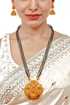 Gold Plated South-Indian-Temple-Jewellery Set