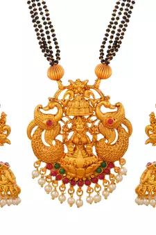 Gold Plated South-Indian-Temple-Jewellery Set
