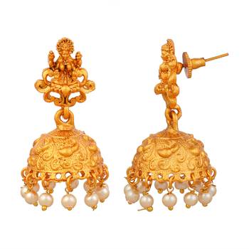 Traditional Gold Plated Matt Finish South-Indian-Jewellery Set 3