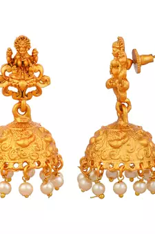 Traditional Gold Plated Matt Finish South-Indian-Jewellery Set