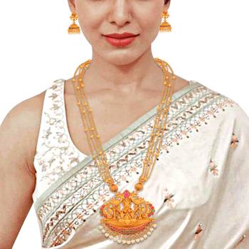 Traditional Laxmi Inspired South-Indian-Temple-Jewellery Set 2