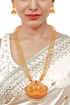 Traditional Laxmi Inspired South-Indian-Temple-Jewellery Set