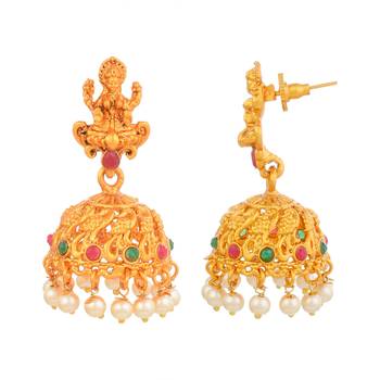 Laxmi Inspired Matt Finish South-Indian-Temple-Jewellery Set 3