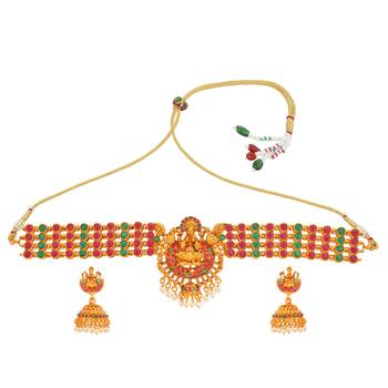 Traditional South-Indian-Temple-Jewellery Choker Set 2