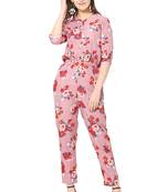 Purple printed crepe tops