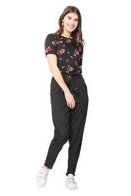 Black printed crepe tops 3