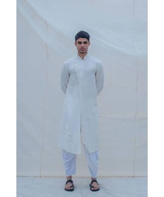 Off White Cotton Kurta Set 1
