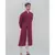 COTTON X LINEN IN MAROON KURTA SET