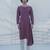 Cotton X Linen Brown Kurta Set