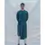 COTTON X LINEN KURTA IN BOTTLE GREEN SET