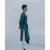 COTTON X LINEN KURTA IN BOTTLE GREEN SET
