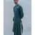 COTTON X LINEN KURTA IN BOTTLE GREEN SET