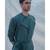 COTTON X LINEN KURTA IN BOTTLE GREEN SET